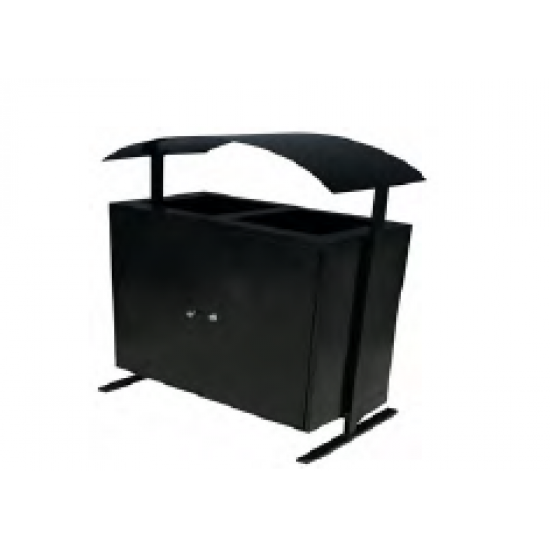 Cos de gunoi pentru exterior, Negru, 256 L Cos de gunoi pentru exterior, Negru, 256 L