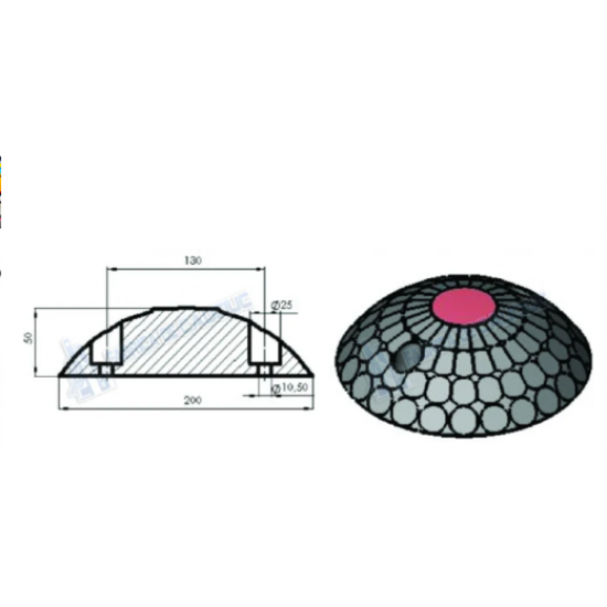 Limitator de viteza tip calota sferica D200x50mm Limitator de viteza tip calota sferica D200x50mm