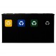 Coș de reciclare negru cu 4 compartimente 4x60L – 240 litri Coș de reciclare negru cu 4 compartimente 4x60L – 240 litri