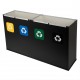 Coș de reciclare negru cu 4 compartimente 4x60L – 240 litri Coș de reciclare negru cu 4 compartimente 4x60L – 240 litri
