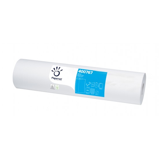 Cearceaf medical, Over soft, alb, pretaiat, in 2 straturi, 59.5 cmx77 m, Papernet, 210 bucati