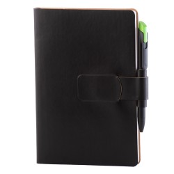 Notes Ravelo, piele, A5, liniat alb, negru Notes Ravelo, piele, A5, liniat alb, negru