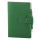 Notes Ravelo, piele, A5, liniat ivory, verde