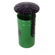 Cos stradal pentru gunoi, Verde, Metal, 50 L