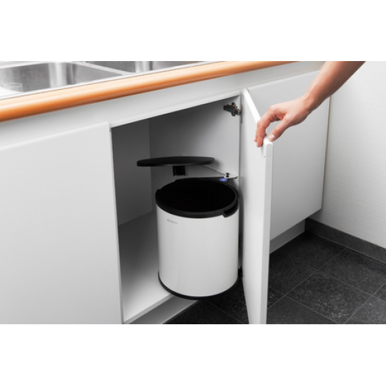 Cos de gunoi Built-in Bin, 15L - alb