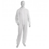 Combinezon nețesut, nesteril, alb, 1 buc/ set