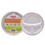 Farfurie Bio, 26 cm, 3 compartimente, P103C, 25 buc/set