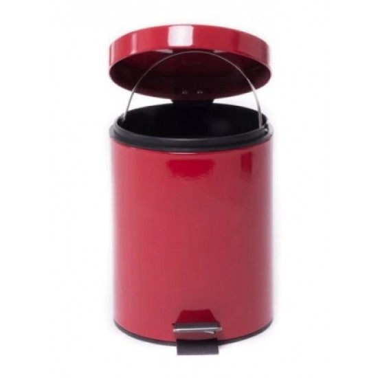 Cos din inox, rosu, cu pedala, Limpio, 20 L Cos din inox, rosu, cu pedala, Limpio, 20 L
