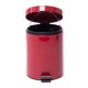 Cos din inox, rosu, cu pedala, Limpio, 20 L Cos din inox, rosu, cu pedala, Limpio, 20 L