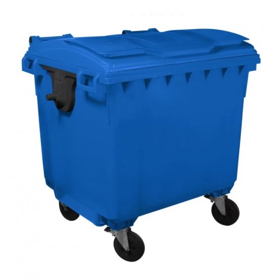 Container HDPE CLF 1100L cu capac plat - Transportul NU este inclus