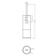 Perie pentru WC cu suport din otel vopsit negru