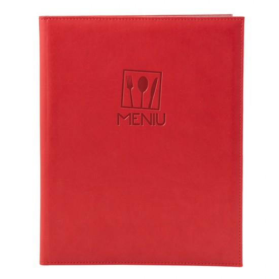 Mapa meniu A4+, Softleather, piele PU interior/exterior, lavabila, rosu Mapa meniu A4+, Softleather, piele PU interior/exterior, lavabila, rosu