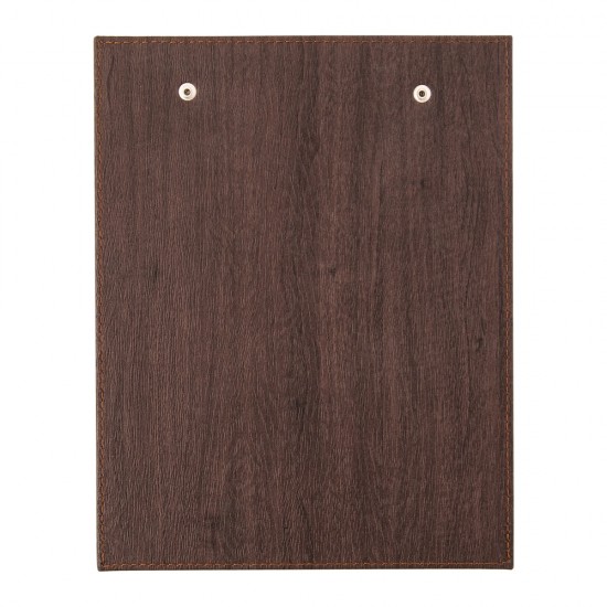 Mapa meniu minibar A5+, Wood, piele PU interior/exterior, lavabila, maro Mapa meniu minibar A5+, Wood, piele PU interior/exterior, lavabila, maro