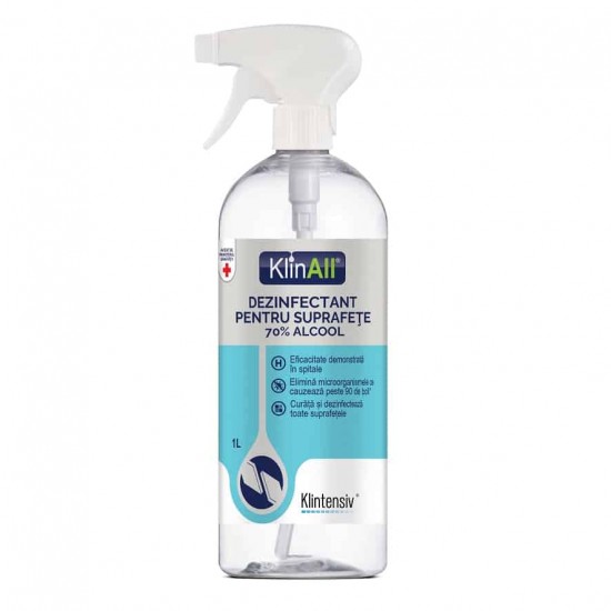KlinAll® – Dezinfectant suprafețe 70% alcool, 1 l KlinAll® – Dezinfectant suprafețe 70% alcool, 1 l