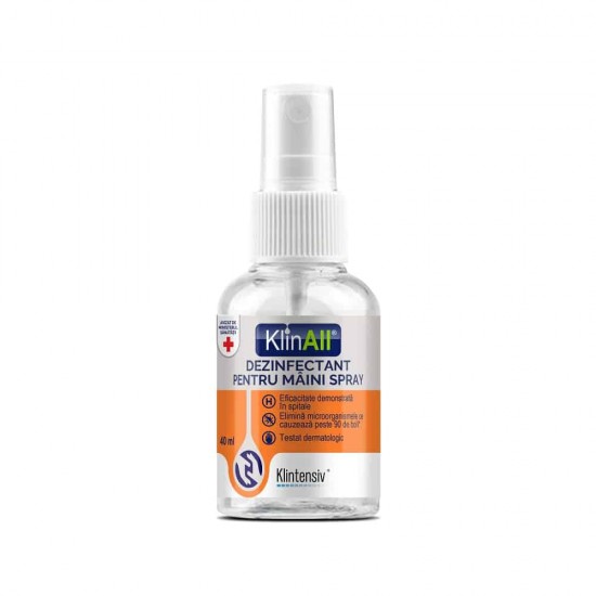 KlinAll® – Dezinfectant pentru maini spray, 40 ml KlinAll® – Dezinfectant pentru maini spray, 40 ml