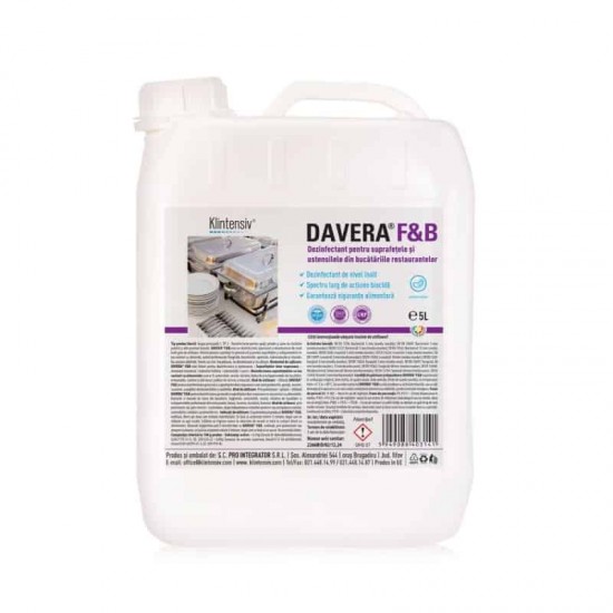 DAVERA® F&B RTU – Dezinfectant gata de utilizare, 5 litri DAVERA® F&B RTU – Dezinfectant gata de utilizare, 5 litri