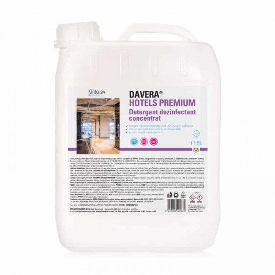 DAVERA® HOTELS PREMIUM – Detergent dezinfectant concentrat, 5 litri