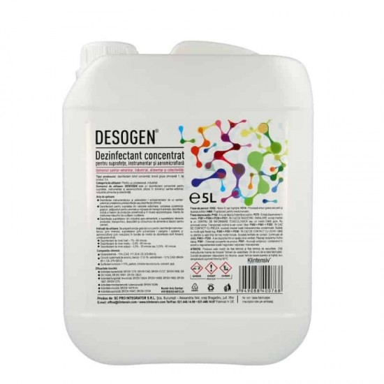 DESOGEN® – Dezinfectant concentrat de nivel inalt, 5 litri DESOGEN® – Dezinfectant concentrat de nivel inalt, 5 litri