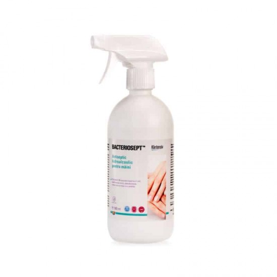 BACTERIOSEPT™ – Antiseptic hidroalcoolic pentru maini, 500 ml BACTERIOSEPT™ – Antiseptic hidroalcoolic pentru maini, 500 ml
