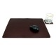 Set Mousepad si 1 suport pahar Office L, din piele, cu doua fete, pentru protectie birou, UNIKA, maro