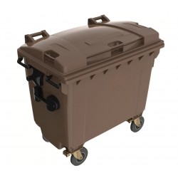 Eurocontainer plastic, 660 L, maro, capac plat, Europlast - Transport Inclus Eurocontainer plastic, 660 L, maro, capac plat, Europlast - Transport Inclus
