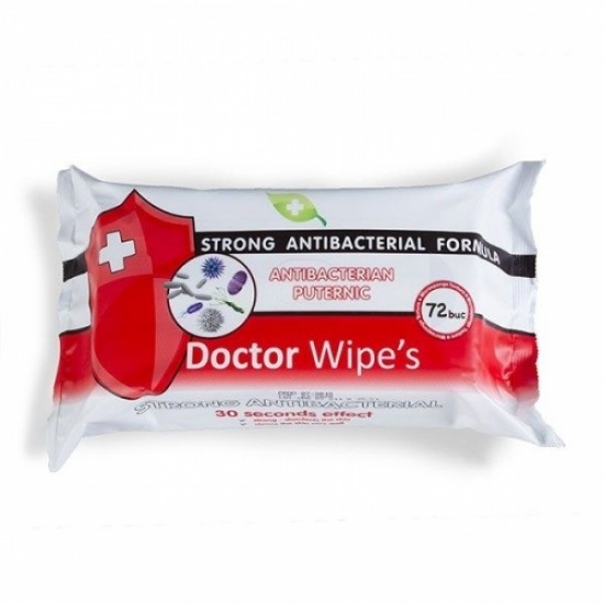 Doctor Wipes Servetele Antibacteriene 72 buc