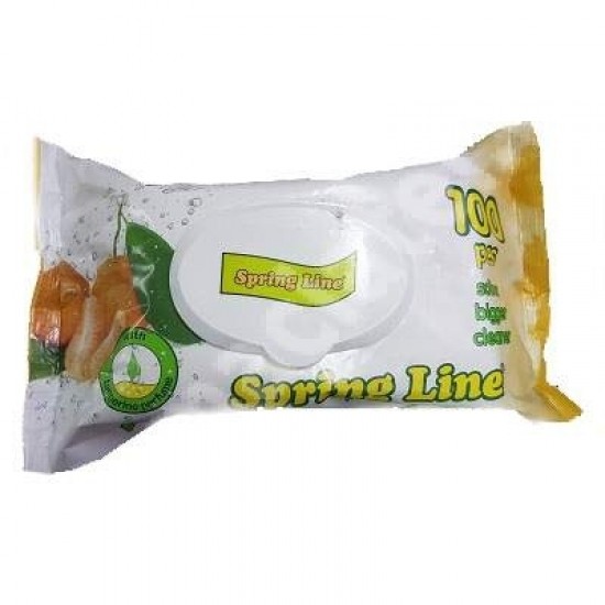 SPRING LINE Servetele Umede 100 buc SPRING LINE Servetele Umede 100 buc