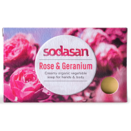 Sapun crema bio trandafir si geraniu 100g SODASAN                                                   