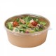 Caserola salata din carton KRAFT, cu capac transparent, 550 cc, 50 buc/set