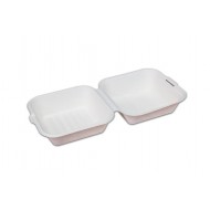 Caserola cu Capac Pentru Burger Unica Folosinta, Biodegradabila & Compostabila 15x15cm 6” (50buc) 