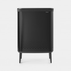 Cos rufe Bo Laundry Bin Hi, 2 x 45L, Capac plastic - negru mat Cos rufe Bo Laundry Bin Hi, 2 x 45L, Capac plastic - negru mat