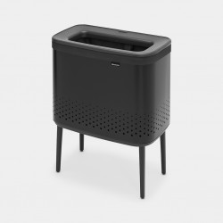 Cos rufe Bo, 60L, Capac plastic - negru mat Cos rufe Bo, 60L, Capac plastic - negru mat