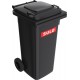 Europubela din material plastic, 240 l culoare negru SULO - Transport inclus