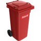 Europubela din material plastic, 240 l culoare rosu SULO - Transport inclus