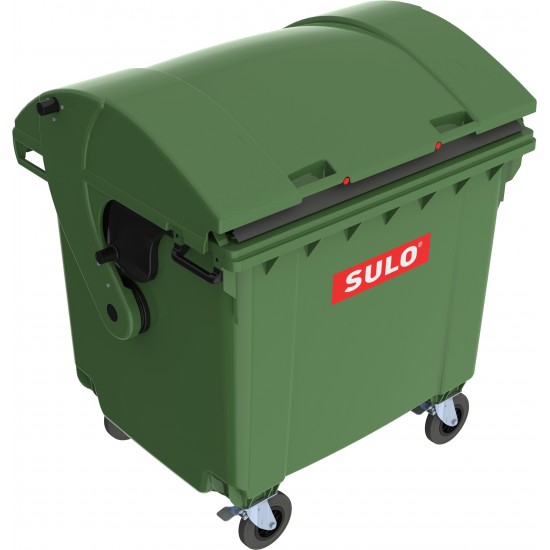 Eurocontainer plastic, 1100 L, verde, capac rotund, SULO - Transport Inclus Eurocontainer plastic, 1100 L, verde, capac rotund, SULO - Transport Inclus