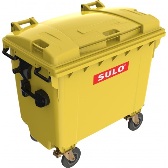 Eurocontainer din material plastic 660 l galben cu capac plat MEVATEC - Transport Inclus Eurocontainer din material plastic 660 l galben cu capac plat MEVATEC - Transport Inclus