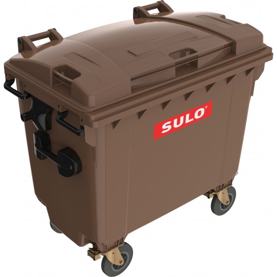 Eurocontainer din material plastic 660 l maro cu capac plat MEVATEC - Transport Inclus Eurocontainer din material plastic 660 l maro cu capac plat MEVATEC - Transport Inclus