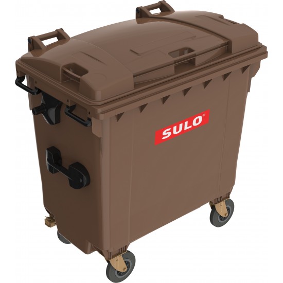 Eurocontainer din material plastic 770 l maro cu capac plat MEVATEC - Transport Inclus Eurocontainer din material plastic 770 l maro cu capac plat MEVATEC - Transport Inclus