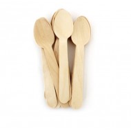 Lingurita din lemn pentru cafea sau deserturi, 110 mm, 100 buc/set Lingurita din lemn pentru cafea sau deserturi, 110 mm, 100 buc/set
