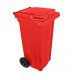 Pubela HDPE CLD 120L rosu - Transport Inclus