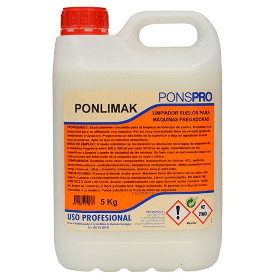 PONLIMAK Automat, detergent profesional de pardoseala pentru spalare automata, Asevi, 5L - curata vopsea epoxidica