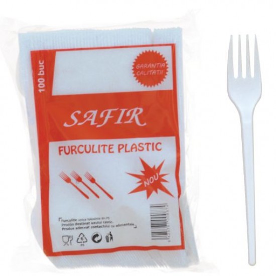 Furculite Polistiren (PS), 100 buc/set Furculite Polistiren (PS), 100 buc/set