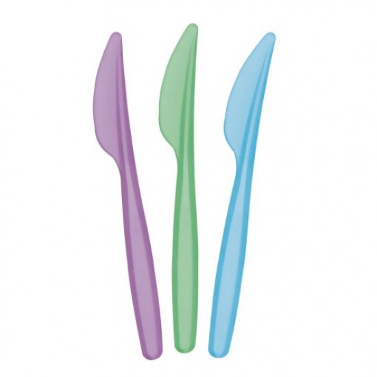 Cutite din plastic Color, LUX, 50 buc/set