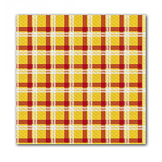 Fata de masa 100x100 cm, Scottish Yellow/Red, FATO, 50 buc / pachet