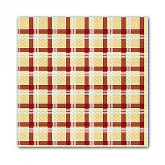 Fata de masa 100x100 cm, Scottish Champagne/Burgundy, FATO, 50 buc / pachet