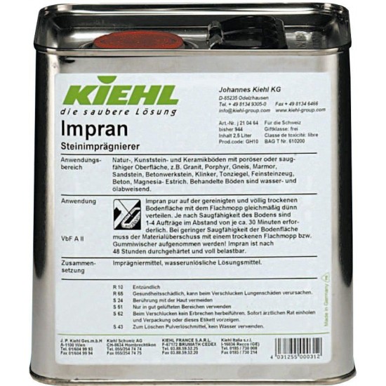 IMPRAN Manual -solutie pt.impregnarea pietrei, 2.5L, Kiehl