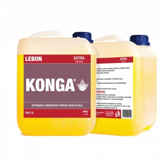 Detergent-degresant profesional pentru vase, 5 L, Konga Extra