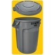 Container rotund Brute cu canale de aerisire, 75.7 L, gri, RUBBERMAID