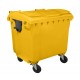 Container HDPE CLF 1100L cu capac plat galben - Transport inclus