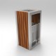KUOKIO C, Cos scrumiera cu design modern, din metal si lemn, 30x30x70cm KUOKIO C, Cos scrumiera cu design modern, din metal si lemn, 30x30x70cm